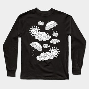 Noncolored Fairytale Weather Forecast Print Long Sleeve T-Shirt